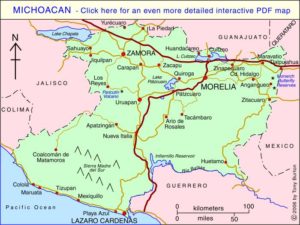 Interactive Map of Michoacan, Mexico