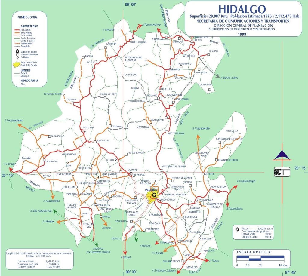 Map of Hidalgo - MexConnect