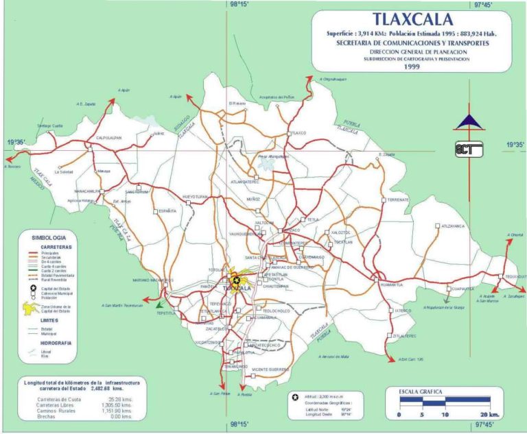 Map of Tlaxcala - MexConnect