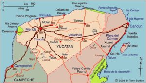 Interactive Map of Yucatan, Mexico