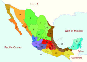 Mexico Map - states and regions