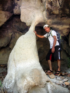 The Queen of the Ghosts is a white formation inside a cave on the banks of Mexico's Rio de las Animas. © John Pint, 2011