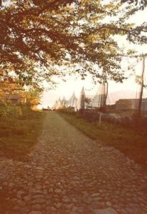 Throughout the village, lines of fishing nets would compete for attention with the well-kept cobblestoned streets. ﻿Photo by Beverly Johnson. All rights reserved.