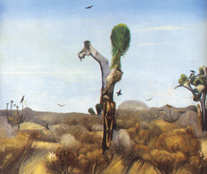 Paisaje de Zacateas con ahorcados (Zacatacas Landscape with Hanged Man) oil on canvas 1914