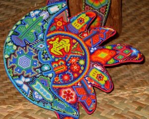 A brilliant beaded eclipse by Huichol artisans. © Kinich Ramirez, 2006