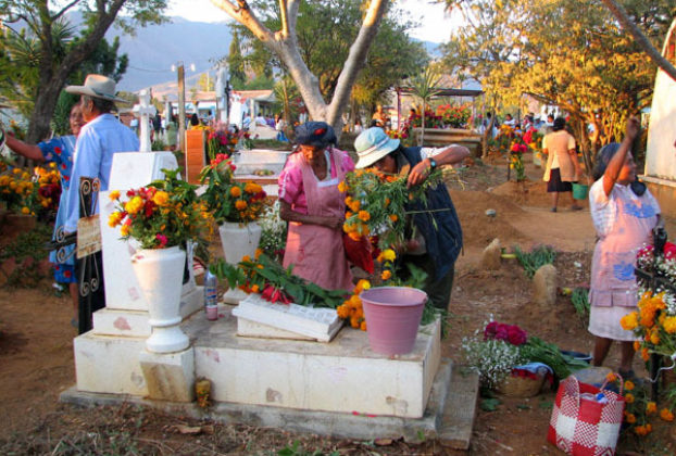 In the country pueblos near Oaxaca city, you'll find Day of the Dead means socializing among families, many of them related, all certainly neighbors and friends.