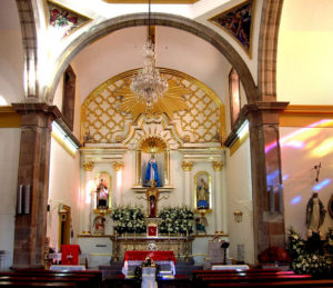 Inside the Church of the Immaculate Conception located alongside the plaza in Amatitan, Jalisco.The charming Mexican town may prove to be the birthplace of tequila. © John Pint, 2010