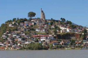 The famed Island of Janitzio where, on the night of November 1, it becomes so crowded you cannot walk.