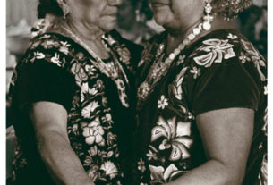 This portrait of women from Tehuantepec dancing together in a fiesta is by Xill Fessenden, who photographs Mexico's indigenous people. The photograph was exhibited in Chapala's annual Feria Maestros del Arte. © Marianne Carlson, 2008