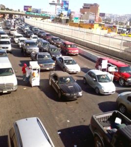 After a visit to Tijuana, traffic flows toward San Ysidro, California. © Henry Biernacki, 2012