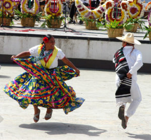 clothing worn in Mexican haciendas and country towns during the 19th and early 20th centuries. This is part of the annual Guelaguetza festivities in Oaxaca. © Oscar Encines, 2008