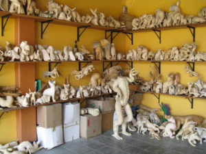 The finished sculptures are allowed to dry at Jacobo Angeles' workshop in Mexico. © Alvin Starkman 2008
