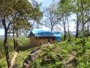 The author's cabin under construction in Tierra Alta near El Tuito, Jalisco © David Kimball, 2014