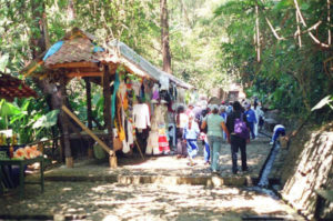 Those with the shopping bug even in a tropical rain forest can stop at kiosks along the trail and browse for clothing or souvenirs.