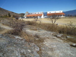 Basic washroom facilities adjoin rudimentary change rooms at Hierve el Agua in Oaxaca, Mexico © Alvin Starkman, 2012