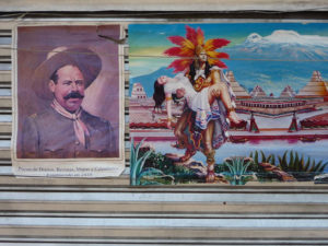 Posters in Mexico City proclaim a proud past. © Anthony Wright, 2011