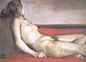 Oil #159 Canvas 20 x 28 inches Unframed "Nude-Vienna, 1962" © Georg Rauch