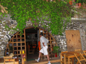 Set inside a cavern, the wine bar at La Osteria in Catemaco combines fine wines with fine and authentic Italian food off the beaten tourist track in Mexico. © William B. Kaliher, 2010