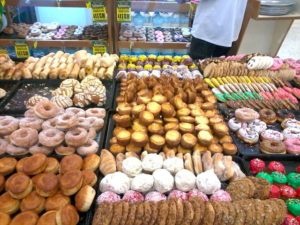 Donuts, danish and cream puffs are only a few of the sweet treats for sale at a Tijuana bakery. © Henry Biernacki, 2012