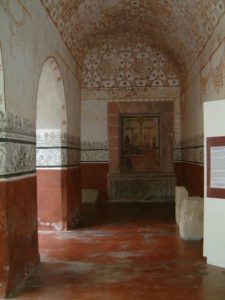 The Ex-Convento Dominico de la Navidad was a highlight of my trip. It is well restored, has an excellent museum, and rather amazingly is free. There was a rather extensive restoration in process near the main entrance. Guides will explain the wall artistry pictured above (in Spanish).
