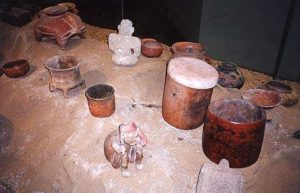 Ancient ceramics found in Colima's tumbas or 'shaft tombs'.