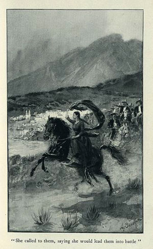 "Into battle!" Illustration by Henry Sandham