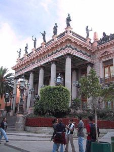 The Teatro Juarez in the center of Guanajuato hosts many cultural events, concerts and dramatic performances. © Geri Anderson, 2001