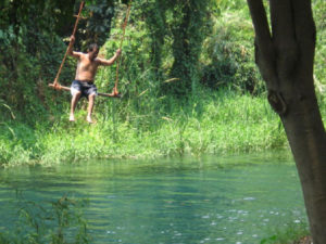 Swing over the stream. © Julia Taylor, 2007