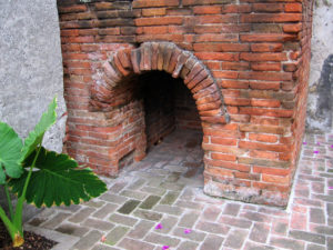 The chimney, built during the rice processing days with rice husk bricks in this Morelos hacienda. © Julia Taylor 2008