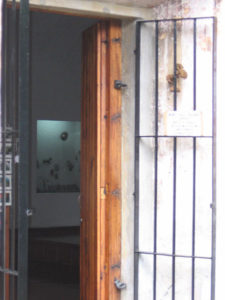 The museum doorway offers a peek at some of the pre-Hispanic artifacts on display inside. © Julia Taylor, 2007