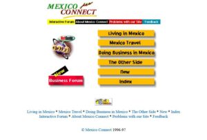 MexConnect homepage, March 1997