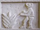 Limestone carving, 63 X 43 cm, sculptor unknown. © Alvin Starkman, 2024
