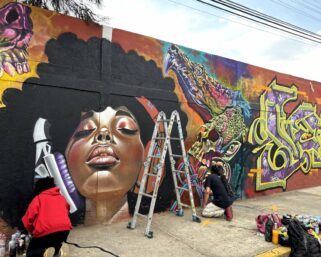 Mural in Ciudad Nezahualcoyotl, México. April 2024. Photo: Yareli Jáidar Benavides.