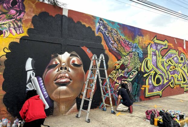 Mural in Ciudad Nezahualcoyotl, México. April 2024. Photo: Yareli Jáidar Benavides.