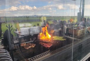 Restaurant with a view. Santa Elena Vineyard © 2024 Jane Simon Ammeson.