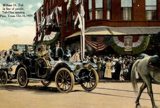 President Taft in line of parade, El Paso October 16, 1909.